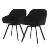 2X Luxury Bar Stools Padded Velvet Breakfast Kitchen Pub Restaurant Living Room