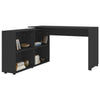 L-shaped Computer Desk Corner Table w/ 4 Storage Shelves Workstation Home Office
