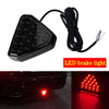 Universal F1 Style Triangle 19 LED Rear Stop Tail 3rd Brake Strobe Light UK