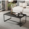 Marble Coffee Table Side End Table Home Office SHop Furniture Solid Metal Frame