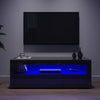 120cm Modern TV Unit Cabinet Stand White High Gloss with LED RGB Lights Drawers
