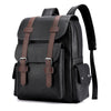 New Mens Travel Backpack PU Leather Satchel Laptop Bag Camping Hiking Rucksack
