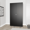 Modern Large Wooden 2 Door Wardrobe with Hanging Rails Bedroom Storage Furniture