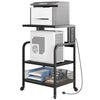 3 Tier Printer Stand,Printer Cart w/Storage Baskets Rolling Printer Table Office