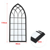 Large Window Garden Mirror Wall Mounted Arch Rustic Indoor Outdoor Floral Decors