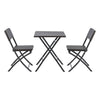 Rattan Effect Folding Table/Chair/Bistro Set Dining Outdoor Garden Balcony Patio
