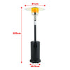 Standing Gas Patio Heater w/ Wheels Outdoor Garden Piezo Ignition Burner 4 Color