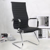 Cantilever PU Leather Dining Carver Side Arm Chairs Seat Home Office Chrome Legs