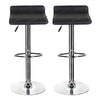 Bar Stools × 2 Padded Seat Faux Leather Swivel Home Kitchen Breakfast Muti Types
