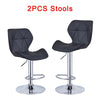 2 x Bar Stools Kitchen Swivel Gas Lift Chrome Base Stools Breakfast Pub Chair