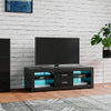 Modern 120cm TV Unit Cabinet Stand 2 Drawer High Gloss Front with RGB LED Lights
