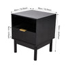1 Drawer Wooden Bedroom Bedside Cabinet Open Storage Shelf Nightstand Side Table