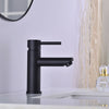 Solid Brass Bathroom Basin Mixer Taps Deck Mounted Lever Sink Facuet Matte Black