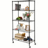 5Tier Metal Storage Rack on Wheels Shelving Wire Shelf Kitchen Office Stand Unit
