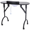 Foldable Wheeled Manicure Nail Table Beauty Salon Portable Technician Work Desk