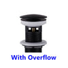 Bathroom Basin sink Pop Up Drain Slot Plug Waste Drain, Brushed Gold Brass UK
