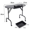 Foldable Wheeled Manicure Nail Table Beauty Salon Portable Technician Work Desk