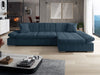 Corner Sofa Bed MALWI CORDUROY with Storage Green Blue Cream Grey Yellow New