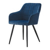 2× Kitchen Dining Chairs Velvet Faux Leather Fabric Padded Home Office Chair set
