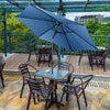 2.7 M Outdoor Patio Umbrella Garden Parasol with Crank Handle &Tilt Adjustment