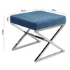 Sofa Lazy Chair Ottoman Soft Pouffe Seat Metal Leg Vanity Makeup Stool Footstool