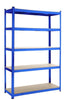 1.8m Warehouse 5 Tier Racking Shelf Heavy Duty Steel Garage MDF Shelving Unit