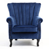 Occasional Chesterfield Velvet Lounge Armchair Wing Back Single Chair Home UK