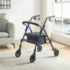 Lightweight Foldable Aluminium Rollator Walking Frame Wheeled Walker Padded Seat