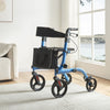 Folding Rollator,Lightweight Walking Aid 4 Wheels Mobility Walker w/ Seat,Break