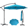 3M Garden Cantilever Parasol w/ LED Lights Outdoor Banana Hanging Tilt Crank