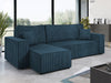 Corner Sofa Bed Corduroy Universal Corner Side KARL Storage Springs Cushions New