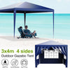 3x4m Gazebo Heavy Duty Marquee Canopy Tent with 4 Sidewall Outdoor Wedding Party
