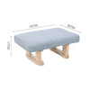 Living Room Shoe Changing Stool Linen Upholstered Rectangle Small Low Footstool