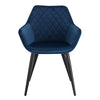 1/2/4/6x Dining Chairs Lounge Kitchen Backrest Living Room Armchair Velvet Metal