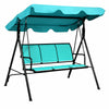 Garden Swing Chair 3 Seater Hammock Patio Outdoor Sun Shade W/ Adjustable Canopy
