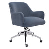 Velvet Upholstered Office Chair Wheeled Adjustable Swivel Computer Desk Armchair