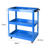 Tool Storage Heavy Duty Garage Trolley Workshop DIY 3 Tier Wheel Cart Shelf UK