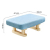Small Footstool Chair Stool Rectangle Footrest Padded Rest Seat Pouffe Wood Legs