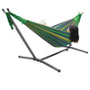 Cotton Hammock with Steel Stand 2 Person Swing Chair Bed Outdoor Garden Camping