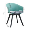 4Pcs Plastic Cushioned Chairs Accent Desk Chairs Home Restaurant Dining Chairs