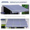 Garden Patio Manual Awning Canopy Shelter Outdoor Sun Shade Retractable