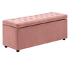 Large Chesterfield Storage Ottoman Bench Box Widnow Seat Stool Bedroom Footstool