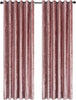 Crushed Velvet Curtains Eyelet Ring Top Ready Made Lined Pair Curtains