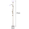 Tall Domed Lampshade Floor Lamp Standard Free Standing Living Room Home Light UK