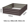 Garden Raised Bed Metal Planter Box Square/Rectangle Planting Trough Grow Beds