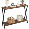 Slim Console Table with 2 Shelves,Narrow Entryway Table for Living Room, Hallway