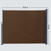 Retractable Side Awning Garden Patio Privacy Divider Wall Screen Sunshade Blind
