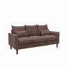 Panana Linen Fabric 2 & 3 Seater Sofa Couch with Wood Legs 3 Colours