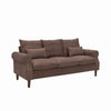 Panana Linen Fabric 2 & 3 Seater Sofa Couch with Wood Legs 3 Colours