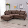 L-Shaped Corner Sofa, Sectional Couch with Built-in USB Port Chaise